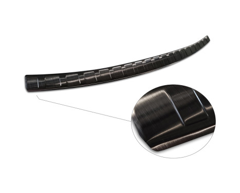 Black stainless steel bumper protector suitable for Skoda Enyaq iV 2020- 'Ribs', Image 5