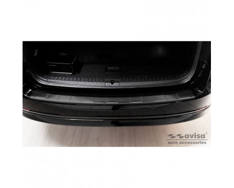 Black stainless steel bumper protector suitable for Skoda Octavia IV Kombi 2020- 'Ribs'
