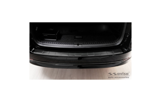 Black stainless steel bumper protector suitable for Skoda Octavia IV Kombi 2020- 'Ribs'