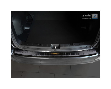 Black stainless steel bumper protector suitable for Subaru Impreza V (GT) 5-door 2017- 'Ribs', Image 4