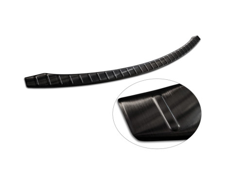 Black stainless steel bumper protector suitable for Tesla Model S 2012- 'Ribs', Image 5