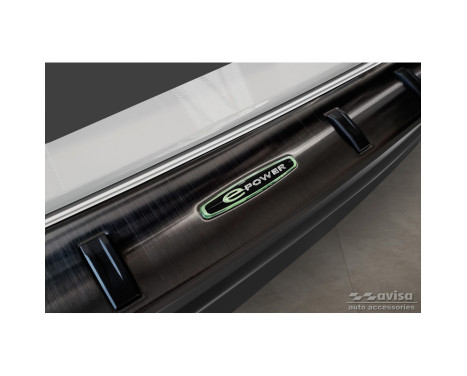 Black stainless steel bumper protector suitable for the Mazda MX-30 2020- 'STRONG EDITION', Image 4