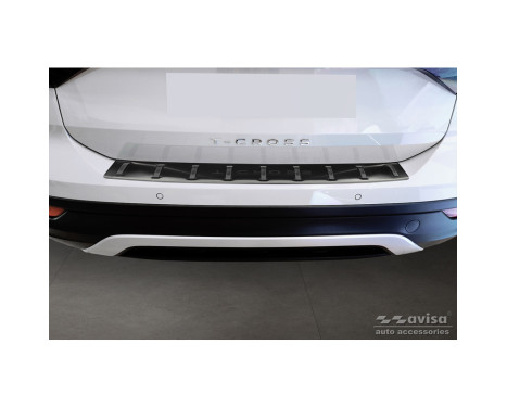 Black stainless steel bumper protector suitable for the Volkswagen T-Cross 2019- 'STRONG EDITION', Image 2