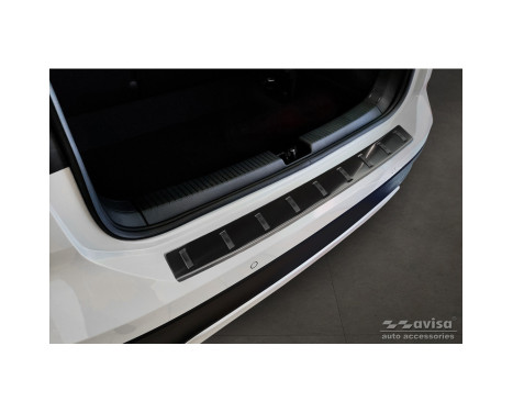 Black stainless steel bumper protector suitable for the Volkswagen T-Cross 2019- 'STRONG EDITION', Image 3