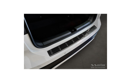 Black stainless steel bumper protector suitable for the Volkswagen T-Cross 2019- 'STRONG EDITION', Image 3