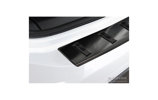 Black stainless steel bumper protector suitable for the Volkswagen T-Cross 2019- 'STRONG EDITION', Image 4
