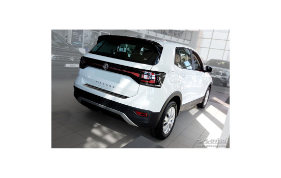Black stainless steel bumper protector suitable for the Volkswagen T-Cross 2019- 'STRONG EDITION', Image 5