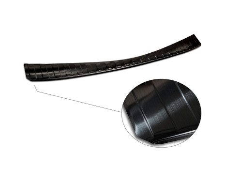 Black stainless steel bumper protector suitable for Toyota Corolla XII Combi 2019- 'Ribs', Image 5