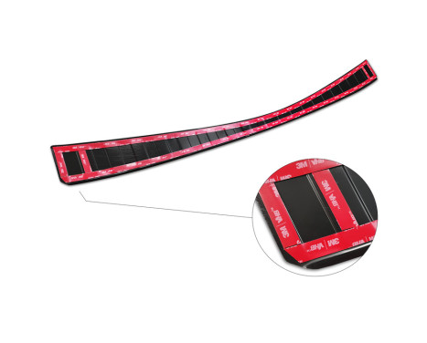 Black stainless steel bumper protector suitable for Toyota Corolla XII Combi 2019- 'Ribs', Image 6