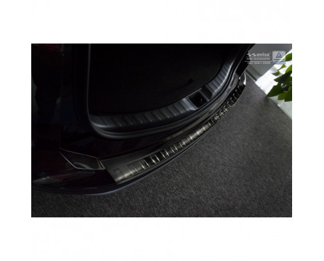 Black stainless steel bumper protector suitable for Toyota RAV4 2016- 'Ribs', Image 3