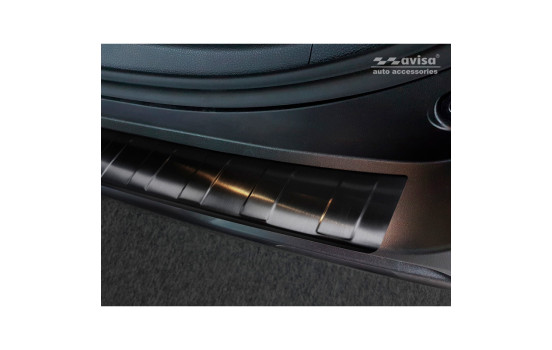 Black stainless steel bumper protector suitable for Toyota RAV4 (5th Gen.) 2018- 'Ribs', Image 3
