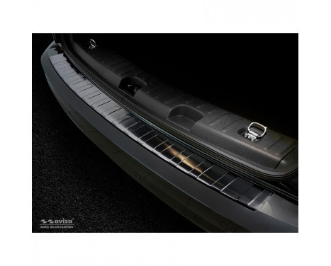 Black stainless steel bumper protector suitable for Volkswagen Caddy 2004-2015 & FL 2015- 'Ribs'