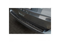 Black stainless steel bumper protector suitable for Volkswagen Caddy V 2020- 'Ribs'