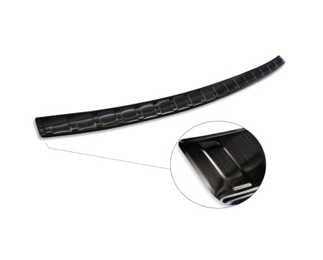 Black stainless steel bumper protector suitable for Volkswagen Caddy V 2020- 'Ribs', Image 6
