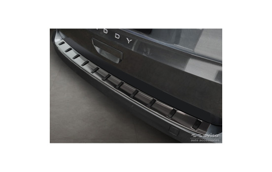 Black stainless steel bumper protector suitable for Volkswagen Caddy V Cargo & Combi 2020- 'STRONG EDITION'