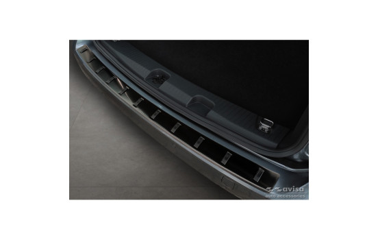 Black stainless steel bumper protector suitable for Volkswagen Caddy V Cargo & Combi 2020- 'STRONG EDITION', Image 3