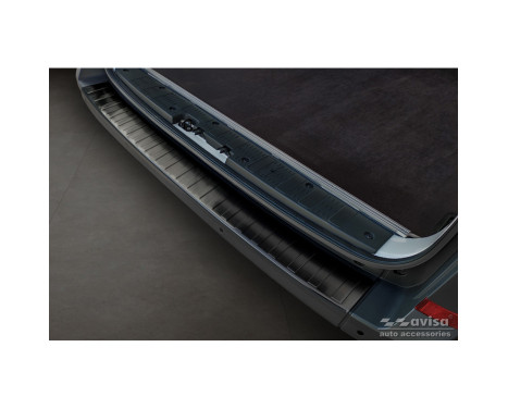 Black stainless steel bumper protector suitable for Volkswagen Crafter & MAN TGE 2017- 'Ribs' ('XL'-, Image 3