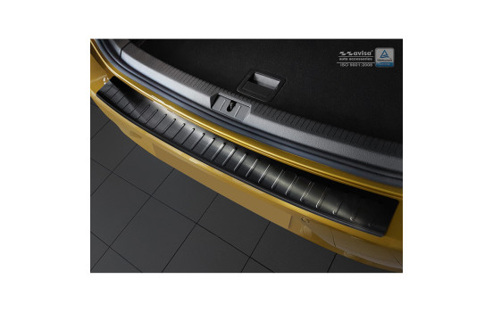 Black stainless steel bumper protector suitable for Volkswagen Golf VII HB 5-door 2012-2017 & 2017- 'Ribs', Image 2