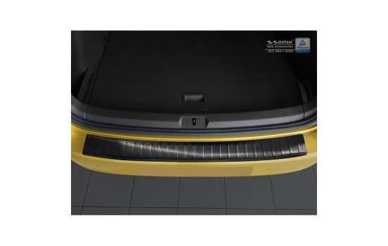 Black stainless steel bumper protector suitable for Volkswagen Golf VII HB 5-door 2012-2017 & 2017- 'Ribs', Image 4
