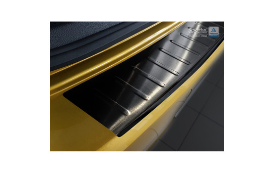Black stainless steel bumper protector suitable for Volkswagen Golf VII HB 5-door 2012-2017 & 2017- 'Ribs', Image 5