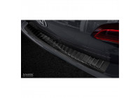 Black stainless steel bumper protector suitable for Volkswagen Golf VII Variant 2012-2017 'Ribs'