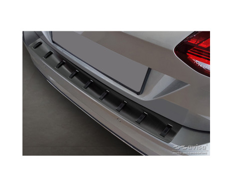 Black stainless steel bumper protector suitable for Volkswagen Golf VII Variant Facelift 2017-2019 (incl. R