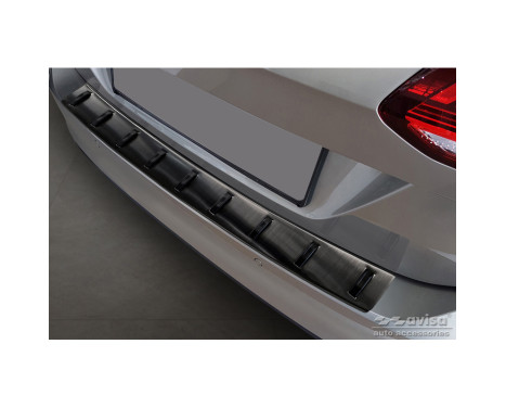 Black stainless steel bumper protector suitable for Volkswagen Golf VII Variant incl. Alltrack 2012-2017 'S
