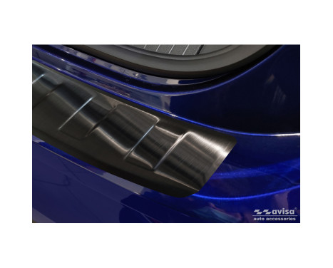 Black stainless steel bumper protector suitable for Volkswagen Golf VIII Variant 2020- 'Ribs', Image 4