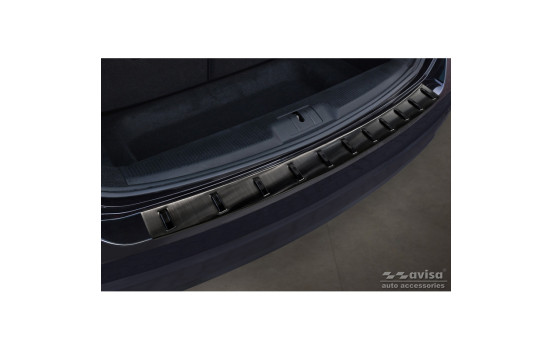 Black stainless steel bumper protector suitable for Volkswagen Sharan II & Seat Alhambra II 2010- 'STRONG E, Image 3