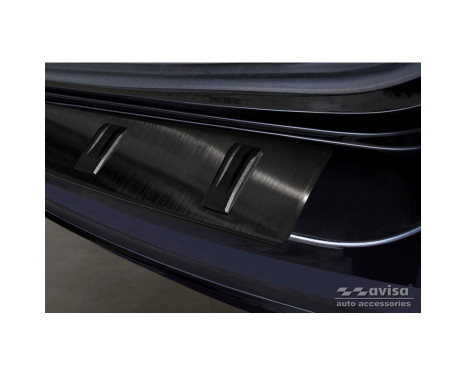Black stainless steel bumper protector suitable for Volkswagen Sharan II & Seat Alhambra II 2010- 'STRONG E, Image 4