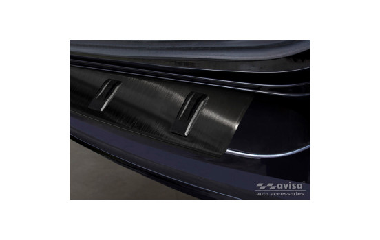 Black stainless steel bumper protector suitable for Volkswagen Sharan II & Seat Alhambra II 2010- 'STRONG E, Image 4