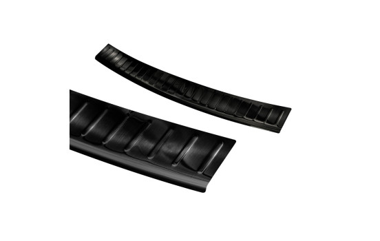 Black stainless steel bumper protector suitable for Volkswagen T-Cross 2019- 'Ribs', Image 5