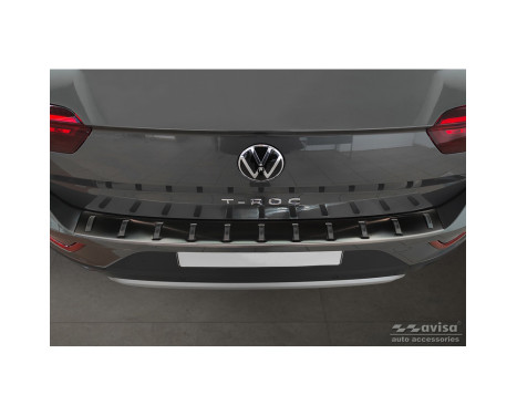 Black stainless steel bumper protector suitable for Volkswagen T-Roc & T-Roc Cabrio 2017-2022 & Facelift 20, Image 2