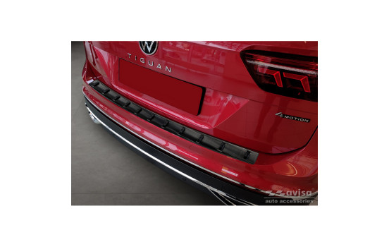 Black stainless steel bumper protector suitable for Volkswagen Tiguan II 2016-2020 & Facelift 2020- 'STRONG