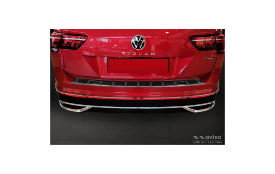 Black stainless steel bumper protector suitable for Volkswagen Tiguan II 2016-2020 & Facelift 2020- 'STRONG, Image 2
