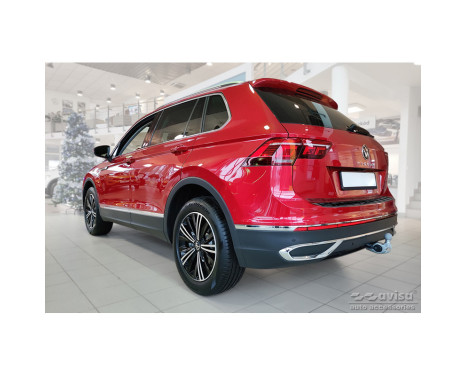 Black stainless steel bumper protector suitable for Volkswagen Tiguan II 2016-2020 & Facelift 2020- 'STRONG, Image 5