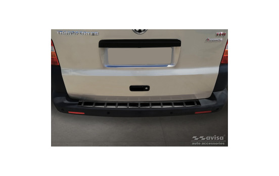 Black stainless steel bumper protector suitable for Volkswagen Transporter T5 2003-2015 incl. Multivan/Cara, Image 2