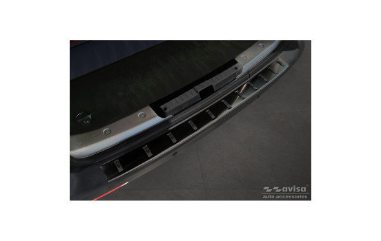 Black stainless steel bumper protector suitable for Volkswagen Transporter T5 2003-2015 incl. Multivan/Cara, Image 3