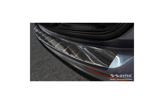 Black stainless steel bumper protector suitable for Volvo V60 II 2018- incl. Cross Country