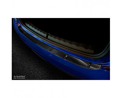 Black stainless steel rear bumper protector BMW 3-Series G20 Sedan M-Package 2018-