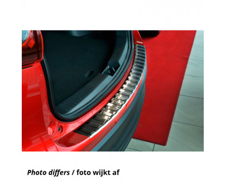 Black stainless steel rear bumper protector BMW X1 E84 2012-2015 'Ribs', Image 2