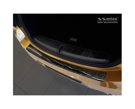 Black stainless steel rear bumper protector BMW X2 F39 M-package 2018 - 'Ribs', Image 4