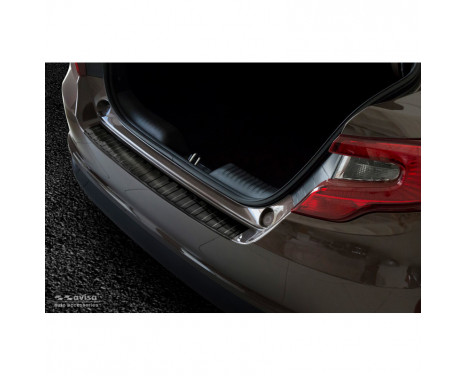 Black stainless steel rear bumper protector Fiat Tipo Sedan 2016- 'Ribs'
