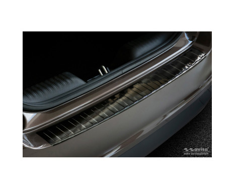 Black stainless steel rear bumper protector Fiat Tipo Sedan 2016- 'Ribs', Image 2
