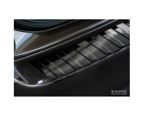 Black stainless steel rear bumper protector Fiat Tipo Sedan 2016- 'Ribs', Image 4