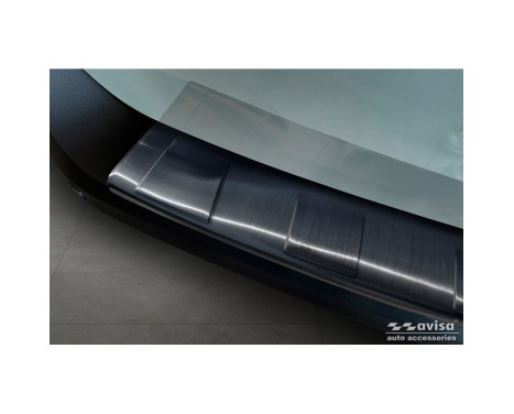 Black Stainless Steel Rear Bumper Protector Fits Ford Tourneo Courier II / Transit Courier II 2023-, Image 2