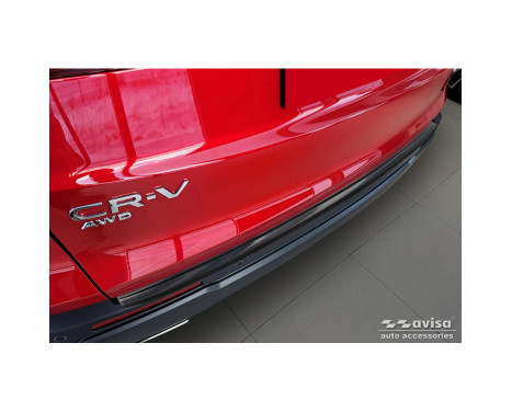 Black Stainless Steel Rear Bumper Protector Fits Honda CR-V VI 2023-