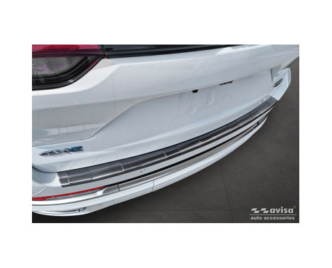 Black Stainless Steel Rear Bumper Protector Fits Jeep Grand Cherokee V (WL) 2022- 'Ribs'