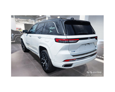 Black Stainless Steel Rear Bumper Protector Fits Jeep Grand Cherokee V (WL) 2022- 'Ribs', Image 5