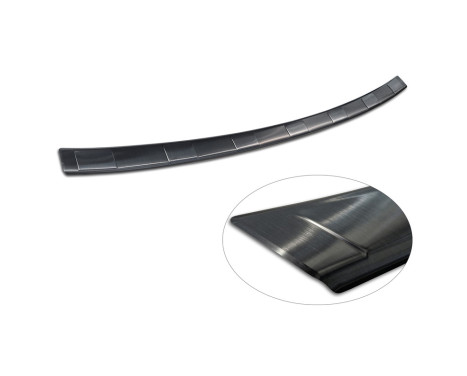 Black Stainless Steel Rear Bumper Protector Fits Jeep Grand Cherokee V (WL) 2022- 'Ribs', Image 6